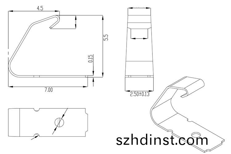 SMD彈片鍍(du)金彈片可(ke)定(ding)製精(jing)密導(dao)電(dian)彈(dan)片(pian)