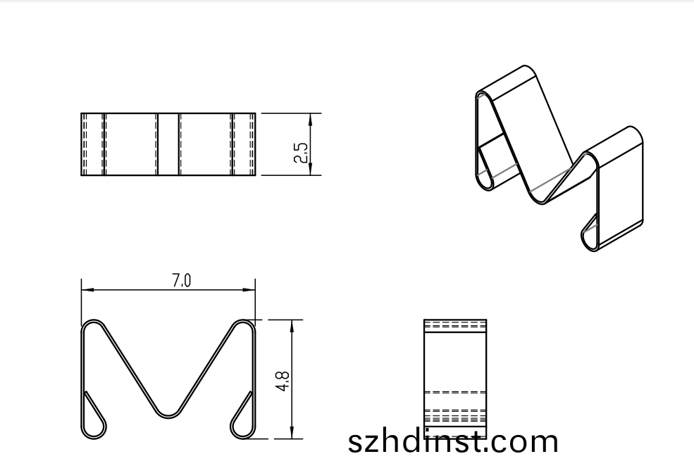 SMD精密彈片高彈性及迴復性