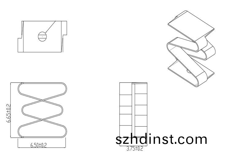 SMD彈片鍍金可(ke)銲接耐腐蝕