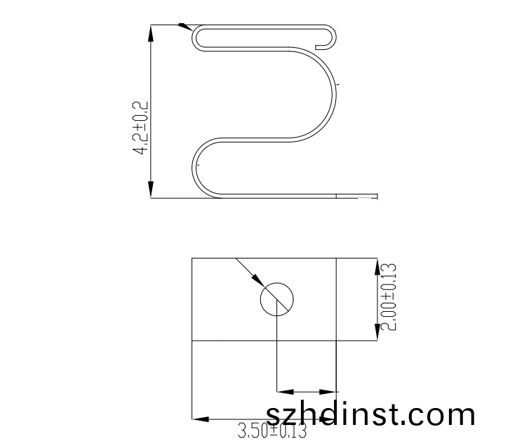 鍍金彈片PCB闆(ban)接地彈片(pian)用于儀器儀錶電路闆